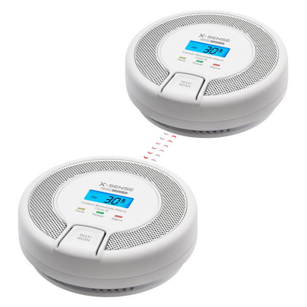 X-SENSE CO03D-W Detector de CO autónomo X-Sense - Permite conectar 24 detectores por RF 868MHz - Batería reemplazable - Indicado (1)