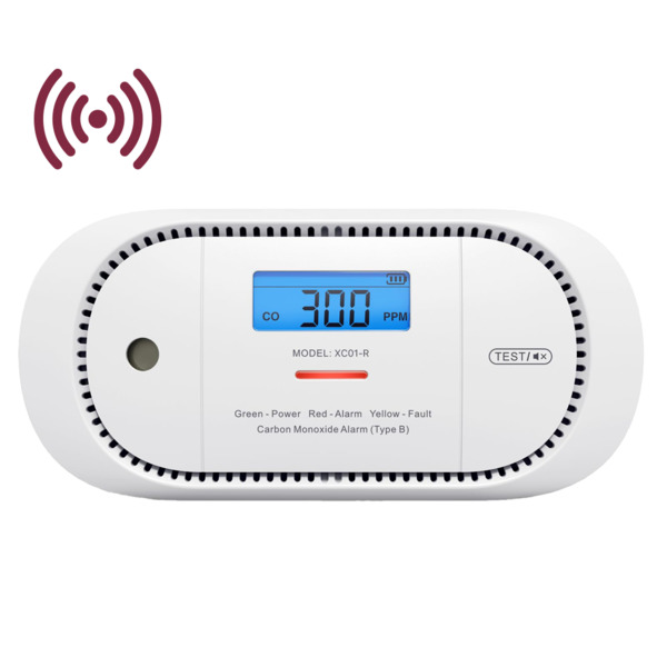 X-SENSE XC01-WR Detector de CO autónomo X-Sense - Permite conectar 24 detectores por RF 868MHz - Duración de la batería 5 años (