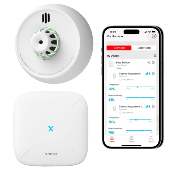X-SENSE XH02-M Detector térmico de incendio autónomo X-Sense - Conexión con HUB SBS50 para comunicación por APP - Permite conect (1)
