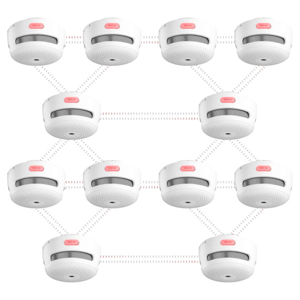 X-SENSE XS01-WR-6PACK Pack de 6 mini detector de humo autónomo X-Sense - Permite conectar 24 detectores por RF 868MHz - Duración (1)