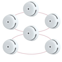 X-SENSE XS01-WR-6PACK Pack de 6 mini detector de humo autónomo X-Sense - Permite conectar 24 detectores por RF 868MHz - Duración