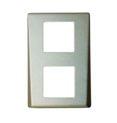 Comprar DINFP2VS Marco vertical color gris claro para lectores dobles gama DIN