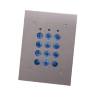 XPR EX6M-102A Teclado autónomo antivandálico de exterior de hasta 1.000 códigos. Carcasa de acero inoxidable y teclas retroilumi