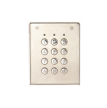 XPR EX6M-62A Teclado autónomo antivandálico de exterior de hasta 1.000 códigos. Carcasa de acero inoxidable y teclas retroilumin