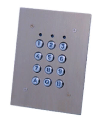 Comprar LCSM-RS-102A Teclado de empotrar compatible con WS4, carcasa acero inoxidable y teclas retroiluminadas de metal