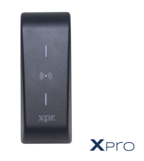 XPR XPM-MFBT-WO-X Lector estrecho BLE/NFC y RFID MIFARE®️ DESFire®️ multitecnología con encriptación Xsecure, IP65 IK 11, con sa