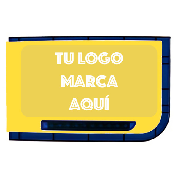 XTEC XTEC-BY-SERIGRAFIA Sirena exterior amarilla/azul Grado 3 con serigrafía PERSONALIZADA. Cantidad mínima 10 unidades