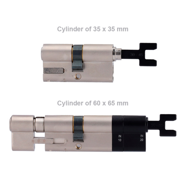YALE YALE-CYLINDER-ADJ Cilindro regulable doble embrague - Anti-bumping, ganzúa y taladro - Apto para YALE-LINUS-L2 - Sistema de (1)