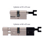 YALE YALE-CYLINDER-ADJ Cilindro regulable doble embrague - Anti-bumping, ganzúa y taladro - Apto para YALE-LINUS-L2 - Sistema de (2)