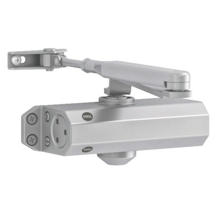 Comprar YALE YALE-DOORCLOSER-4500-ST Cierrapuertas de brazo articulado - Instalación de superficie y reversible - Apertura convencional - Puertas de máximo 120 kg y 1400 mm - Velocidad ajustable | Certificado contra fuego - Apto para todo tipo de puertas
