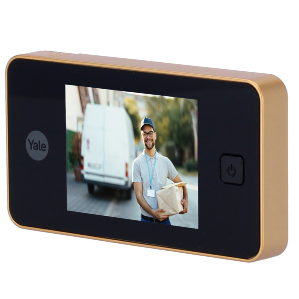 YALE YALE-DOORVIEWER500-GOLD Mirilla digital - Cámara 0.3 Mpx | Ángulo de visión 105º - Pantalla LCD TFT 3.2" - Puertas con