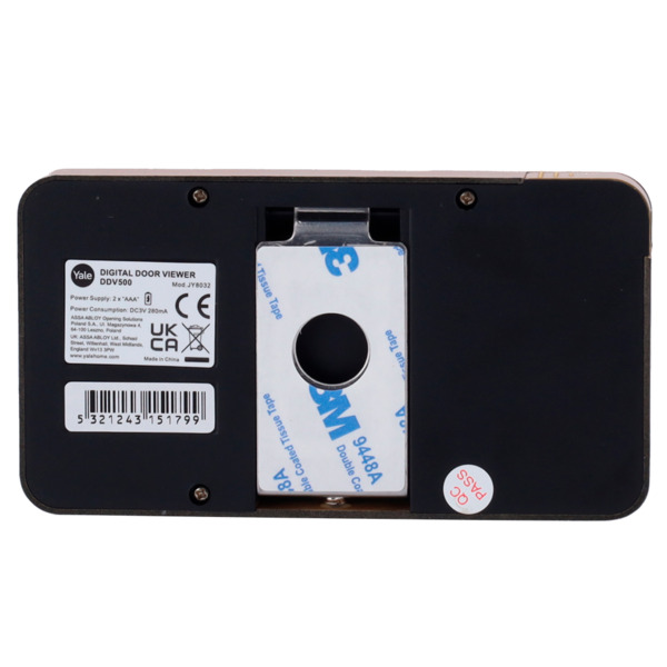 YALE YALE-DOORVIEWER500-SILVER Mirilla digital - Cámara 0.3 Mpx | Ángulo de visión 105º - Pantalla LCD TFT 3.2" - Puertas c (5)