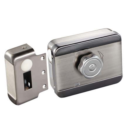 Comprar YLI ABK-703A Cerradura de superficie electromecánica - Modo apertura Fail Safe (NC) - Apta para instalación sin cajear - LED de estado - Autocierre programable - Cilindro incluido con llaves