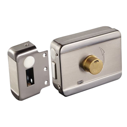 Comprar YLI ABK-703B-S Cerradura de superficie electromecánica - Modo apertura Fail Secure (NO) - Apta para instalación sin cajear - LED de estado - Autocierre programable - Cilindro incluido con llaves
