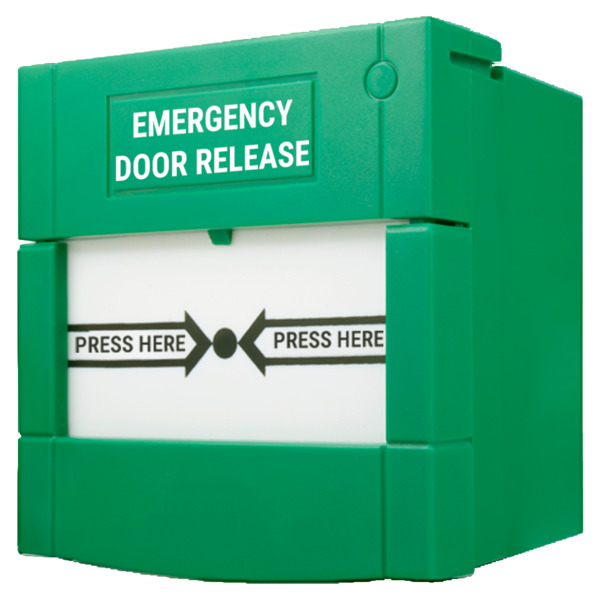 YLI CPK-861A-PLUS Pulsador de liberación de puerta - Botón de doble polo | Texto en inglés - Testado 100.000 usos - NO/NC/COM | (5)