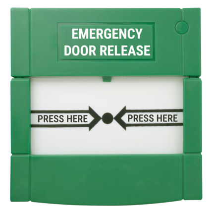 Comprar YLI CPK-861A-PLUS Pulsador de liberación de puerta - Botón de doble polo | Texto en inglés - Testado 100.000 usos - NO/NC/COM | Re-armable desde interior - Medidas 86 (Al) x 86 (An) x 50 (Fo) mm - Apto para puertas de emergencia