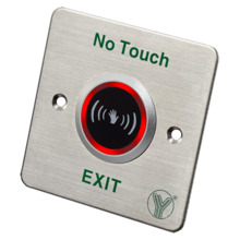 YLI ISK-841C Botón de salida sin contacto - Sensor infrarrojo con LED indicador - Testado 100.000 usos - NO/NC/COM | Empotrado o