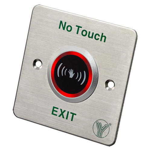 YLI ISK-841C Botón de salida sin contacto - Sensor infrarrojo con LED indicador - Testado 100.000 usos - NO/NC/COM | Empotrado o