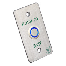 YLI PBK-814B-LED Pulsador de liberación de puerta con LED - Uso profesional - Testado 100.000 usos - NO/NC/COM | Empotrado o sup