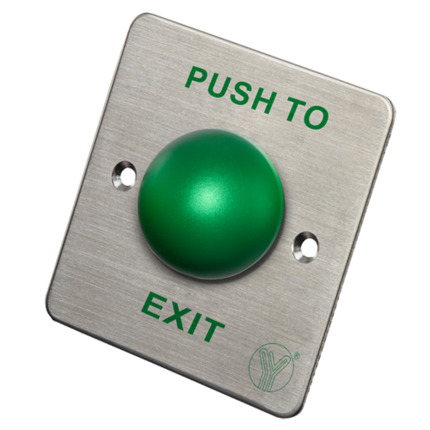 Comprar YLI PBK-818B Pulsador de liberación de puerta - Tipo semiesfera - Testado 500.000 usos - NO/NC/COM | Empotrado o superficie - Medidas 86 (Al) x 86 (An) x 40 (Fo) mm - Fabricado en acero inoxidable
