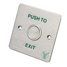 YLI PBS-820C Botón de salida - Tipo piezoeléctrico - Apto para exterior IP68 - NO/COM | Empotrado o supeficie - Medidas 86 (Al)