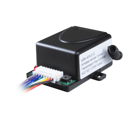 YLI WBK-400-2-12 Relé inalámbrico con mando - Para puerta de parking - Funcionamiento NO/NC/COM - Frecuencia 433.92 MHz - Hasta (1)