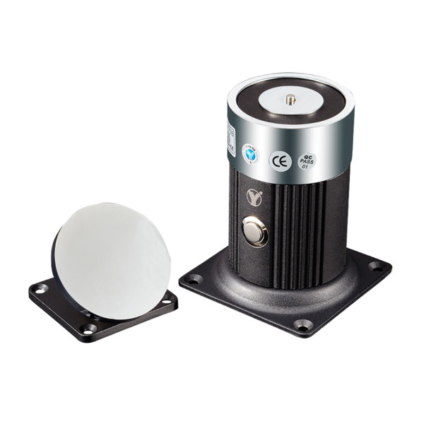 YLI YD-602L Retenedor electromágnetico - Para puerta sencilla - Fuerza de retención 180 Kg - Botón de accionado manual - Aliment