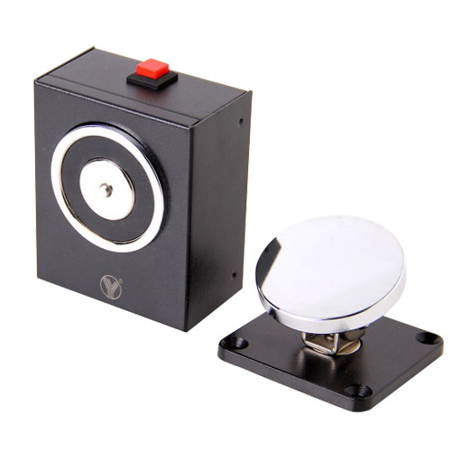 YLI YD-604 Retenedor electromágnetico - Para puerta sencilla - Fuerza de retención 50 Kg - Botón de accionado manual - Alimentac