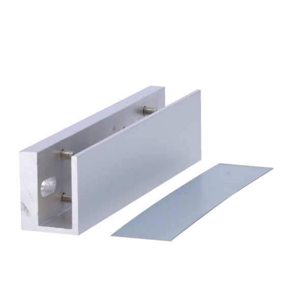 YLI YF-180U Perfil en U para ventosas - Compatible con YF-180XX - Apertura tanto exterior como interior - Para puertas de crista
