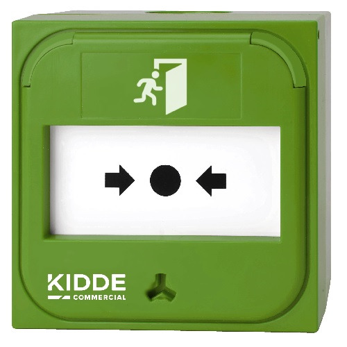 Ziton KIT NC-MC-G Pulsador manual de alarma para sistemas convencionales. Color verde.