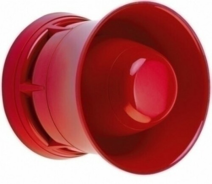 Comprar ZP755HA-2R Sirena interior analógica alimentada desde lazo para sistemas Ziton. Color rojo.