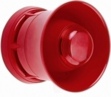 Ziton ZP755HAV-2R Sirena interior analógica con indicador visual (VID) alimentada desde lazo para sistemas Ziton. Color rojo.