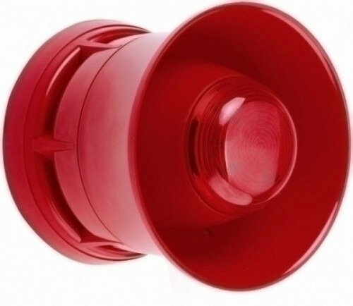 Ziton ZP755HAV-2R Sirena interior analógica con indicador visual (VID) alimentada desde lazo para sistemas Ziton. Color rojo.