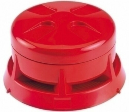 Comprar ZP755R-2R Sirena interior analógica alimentada desde lazo para sistemas Ziton. Color rojo.