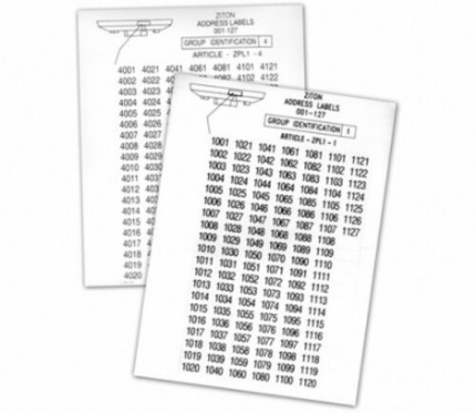 Comprar ZPL 4 Etiquetas de identificación para dispositivos analógicos Ziton - Lazo 4.