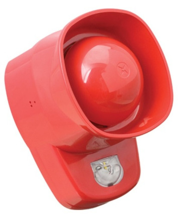 Comprar ZPW766R Sirena interior analógica con indicador de alarma (VAD) alimentada desde lazo para sistemas Ziton. Color rojo.