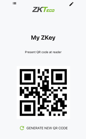 ZKteco atlas_key_app Las llaves digitales (QR) son generadas por el sistema de control de acceso son asociadas con un usuario es