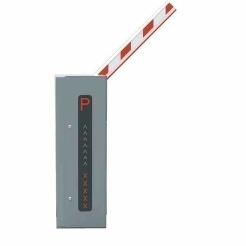 Zkteco PROBG3045L-LED Barrera con pluma con LEDs de 4,5 metros incluida (lado izquierdo). Chasis con Leds.