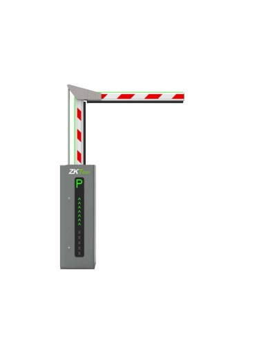 Zkteco PROBG3130L-LED Barrera con pluma plegable con LEDs de 3 metros incluida (lado izquierdo). Chasis con Leds.