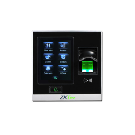 Comprar ZKTeco ZK-1 LC-SF420ZLM-B-1 Terminal biométrico para Control de Acceso y Presencia con lector de tarjetas EM 125KHz y pantalla táctil de 2,8" incorporados. Identificación por Huella, tarjeta, contraseña y combinación. 1.500 huellas. 80.000 regist