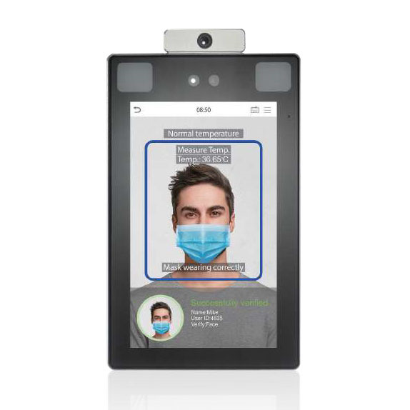 ZKTeco ZK-123 ProFaceX TD Terminal multibiométrico ZKTeco con reconocimiento facial, de palma con detección de fiebre para Contr