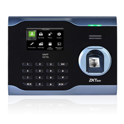Comprar ZKTeco ZK-15 SilkFP 101TA Terminal biométrico para Control de Presencia. Huellas, Tarjeta EM RFID y teclado. 3.000 huellas. 10.000 tarjetas. 100.000 registros. TCP/IP, USB-Host. Gestión de modo de control de presencia. ZkTimeNet 3.0 Lite | ZkTime