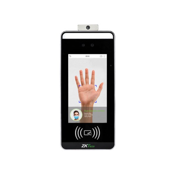 ZKTeco ZK-169 V5L-RF-12-TD-W Terminal multibiométrico ZKTeco. Tecnología de reconocimiento facial Visible Light. Mayor higiene c