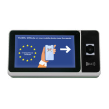 ZKTeco ZK-406 ZPAD PLUS QR Lector QR ZKTeco de certificado EU de vacunación COVID. Terminal multifuncional de control de acceso.