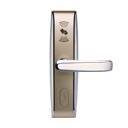 Comprar ZKTeco ZK-57 LH4000-R Cerradura electrónica de hotel con RFID. Maneta orientada hacia la derecha. Con tecnología de tarjeta avanzada de 13,56 mhz Mifare-1. Cerradura estándar americano con 5 Pestillos. Carcasa de aleación de Zinc con acabado de c