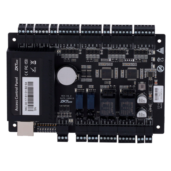 ZKTECO ZK-C3-200PRO Controladora de acceso - Tarjeta, QR o PIN - Comunicación TCP/IP - 4 lectores por Wiegand - Salida de relé p (1)