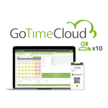 ZKTECO ZK-GOTIMECLOUD-10 Licencia nube control de presencia - 10 usuarios / 10 APPs incluidas - Fichajes remotos con localizació