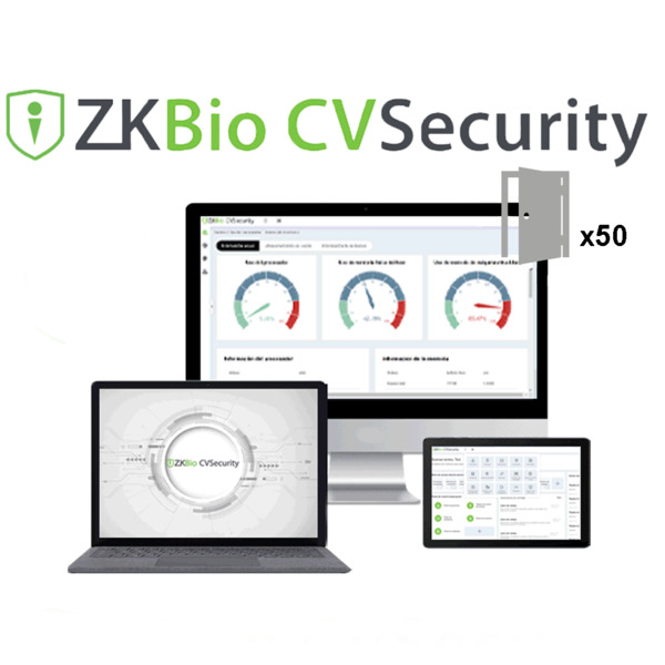ZKTECO ZK-SOF-BIOCV-50 Licencia software control de acceso - Módulo base de control de acceso - 50 puertas - Usuarios, horarios
