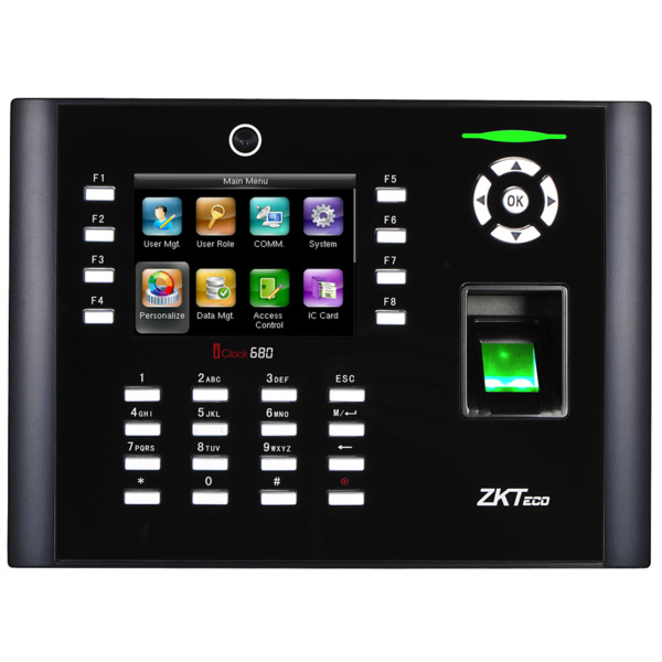 ZKTECO ZK-TA-ICLOCK-680ZMM-12-W Control de presencia con cámara - Huella, tarjetas EM y MF y PIN - 8.000 huellas | 200.000 regis