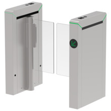 ZKTECO ZK-TS-MARS-S100-SS Torno de acceso bidireccional - Portillo compacto con barrera acrílica plegable - Tiempos, alarmas y m